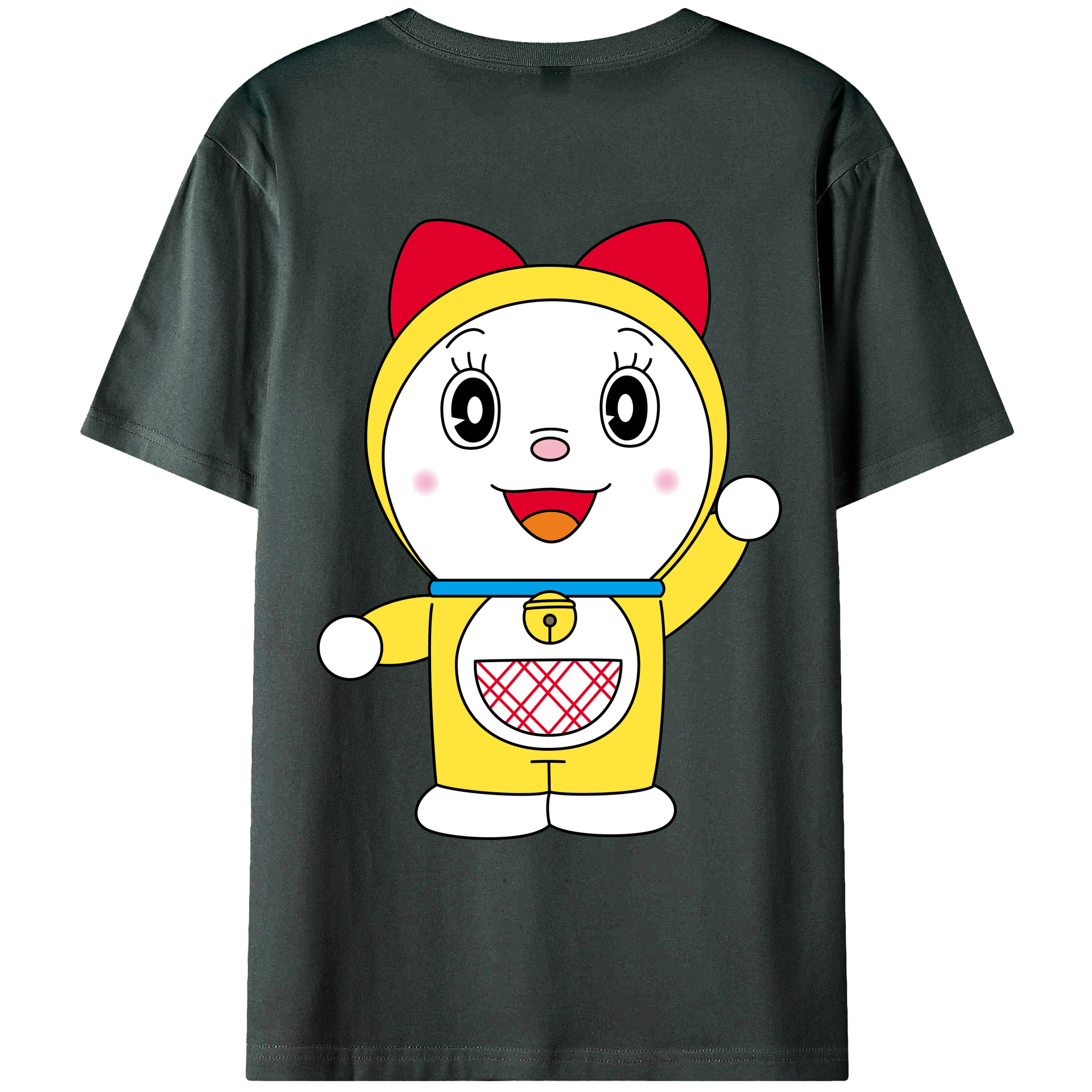 （画像用） ドラえもん ドラミ Doraemon Dorami 綿100％ メンズ半袖Tシャツ（バックプリント） 通気性